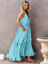 'Galatea' Ruffled Sleeveless Maxi Dress - Celes Fashion